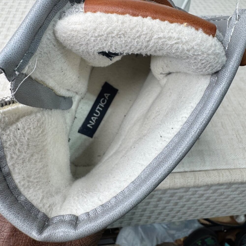 Nautica Womens Quilted Duck Boots Gray & White Size 6 - Picture 6 of 8